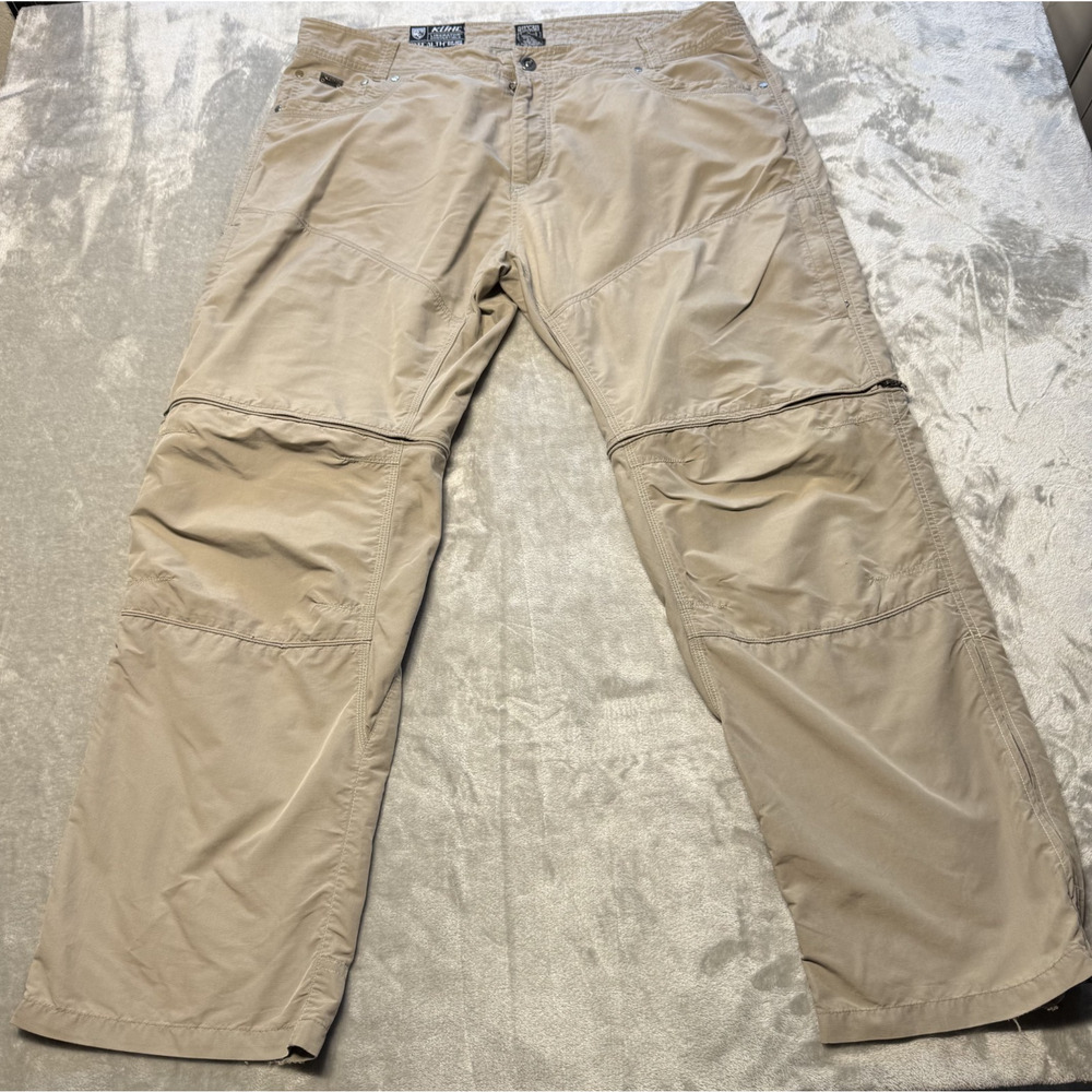 Kuhl Liberator Convertible Pants Mens 40x30 Khaki Stealth Zip Off Hiking Outdoor